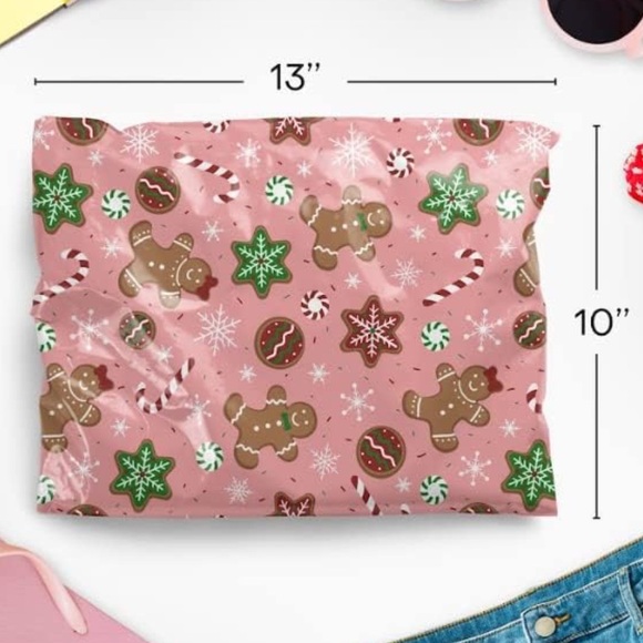 10 POLYMAILERS - Gingerbread Man - Picture 2 of 2